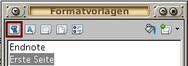 Formatvorlagen - Auswahl Absatzformate